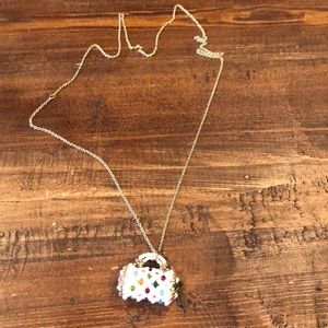 Handmade Crystal bag necklace